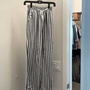 Love Tree striped linen pants with pockets